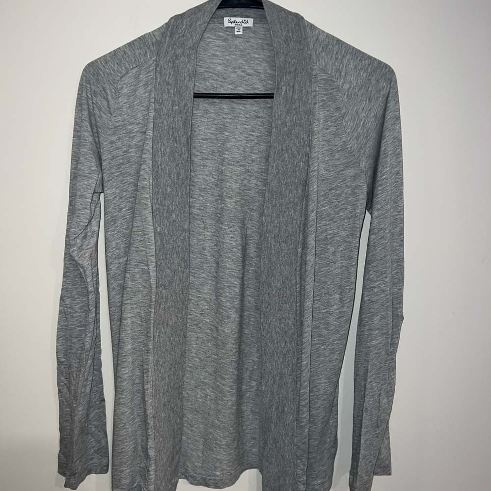 Splendid Gray Open Front Cardigan Sweater